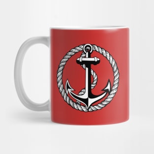 65 Hamburg Anker Seil schwarz weiß Mug